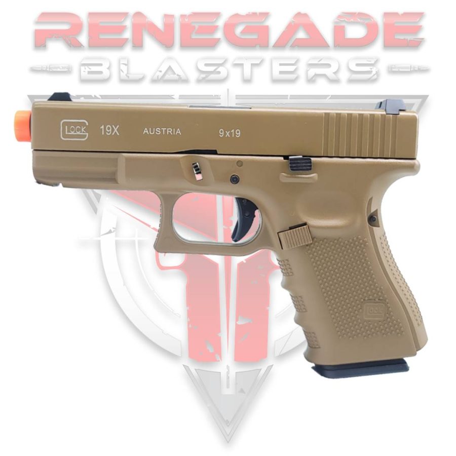 DOUBLE BELL Glock G19 GEN4 Gas Powered Gel Blaster TAN [772S] Renegade Blasters