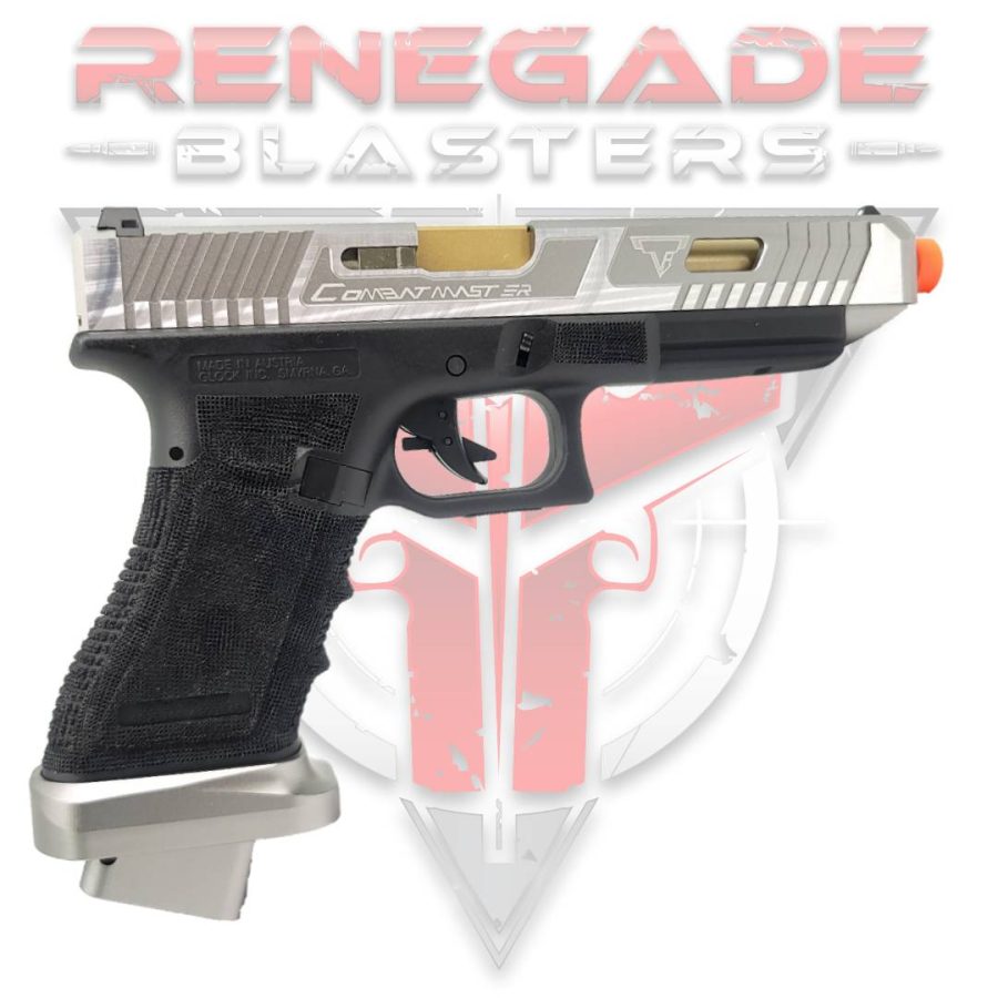 DOUBLE BELL Glock G34 TTI John Wick 2 Combat Master Custom Gas Powered Gel Blaster BILLET ALLOY SLIDE [768L] Renegade Blasters