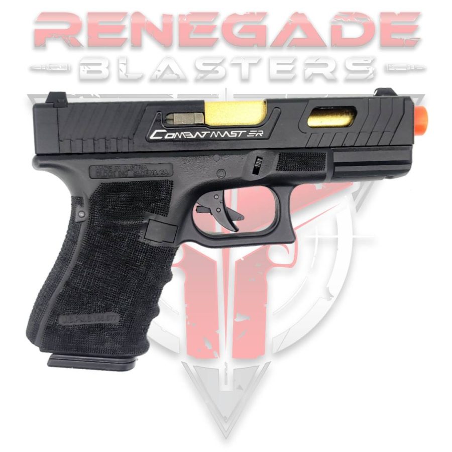 DOUBLE BELL Glock G19 TTI John Wick 2 Combat Master Custom Gas Powered Gel Blaster [772E] Renegade Blasters