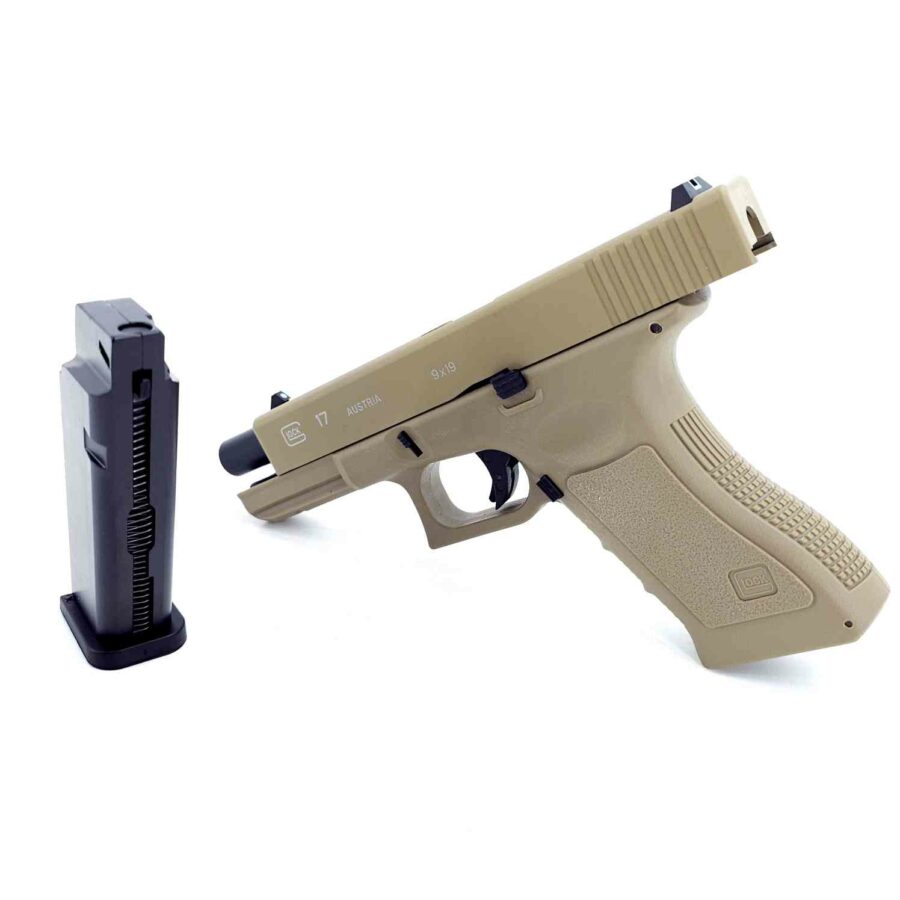 KELe METAL GLOCK G17 Manual Gel Blaster [TAN] - Renegade Blasters